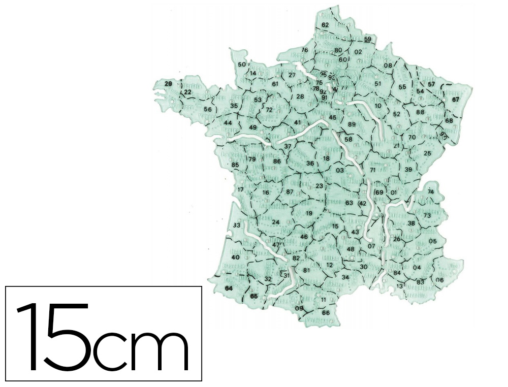 BILLOGRAPHE MINERVA N11 CARTE DE FRANCE PLASTIQUE     15CM PLASTIQUE