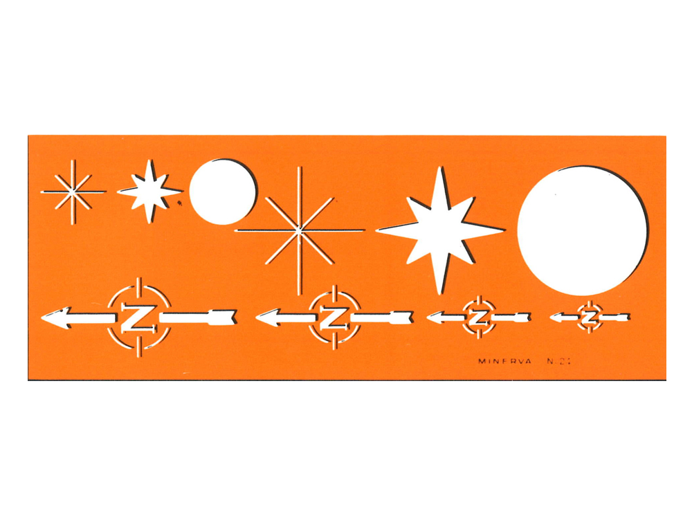 BILLOGRAPHE MINERVA N24 TRACE NORD ET ROSACES         PLASTIQUE COLORIS ORANGE