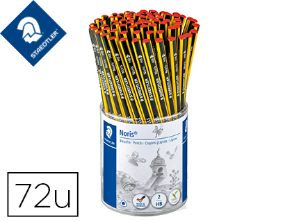 CRAYON GRAPHITE STAEDTLER NORIS ECO 183 HB TRIANGULAIRE WOPEX HB MINE RSISTANTE POT 72 UNITS