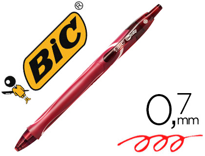 ROLLER BIC GELOCITY QUICK DRY CRITURE MOYENNE 0.5MM SCHAGE RAPIDE ENCRE GEL COLORIS ROUGE