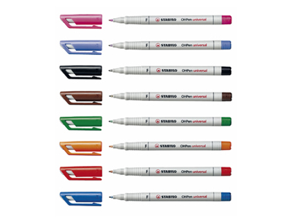 STYLO-FEUTRE STABILO OHP PEN SOLUBLE POINTE FINE 0.7MM MULTI-SUPPORTS EFFAABLE GRIP ERGONOMIQUE COLORIS BLEU