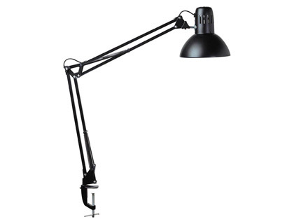 LAMPE BUREAU MAUL STUDY BASSE CONSOMMATION CLASSE A 12W CORDON 1.75M FIXATION PINCE SANS AMPOULE 510MM COLORIS NOIR