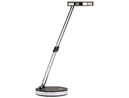 LAMPE BUREAU MAUL PUCK LED BASSE CONSOMMATION CLASSE A 5W CORDON 1.7M BRAS EXTENSIBLE 185  330MM COLORIS NOIR