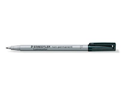 STYLO-FEUTRE STAEDTLER LUMOCOLOR SOLUBLE CRITURE FINE 0.6MM MULTI-SUPPORTS EFFAABLE COLORIS NOIR