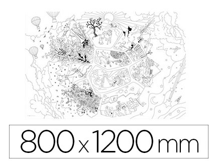 COLORIAGE GANT BOUCHUT EXPLORATEURS 80X120CM SOUS TUI CARTON