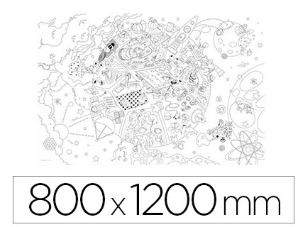 COLORIAGE GANT BOUCHUT SAVANTS FOUS 80X120CM SOUS TUI CARTON