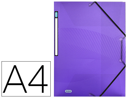 CHEMISE OXFORD OSMOSE POLYPROPYLNE 5/10E A4+ 320X240MM 3 RABATS LASTIQUES TIQUETTE DOS COLORIS VIOLET