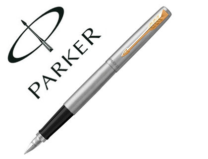 STYLO-PLUME PARKER JOTTER ACIER GT PLUME M GB INCLUT 2 CARTOUCHES ENCRE BLEUE