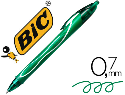 ROLLER BIC GELOCITY QUICK DRY ENCRE GEL POINTE 0.7MM COLORIS VERT