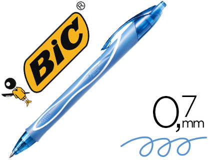 ROLLER BIC GELOCITY QUICK DRY ENCRE GEL POINTE 0.7MM COLORIS BLEU TURQUOISE