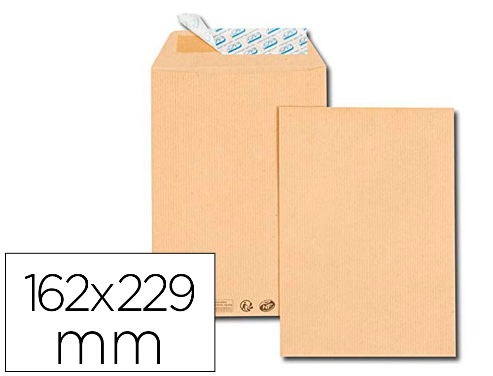 POCHETTE GPV KRAFT 90G C5 162X229MM BOTE 500 UNITS