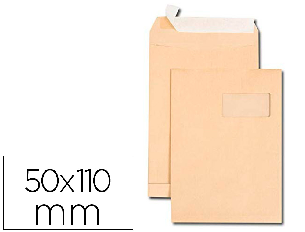 POCHETTE GPV KRAFT 120G C4 229X324MM FENTRE  DROITE 50X110MM PAQUET 250 UNITS