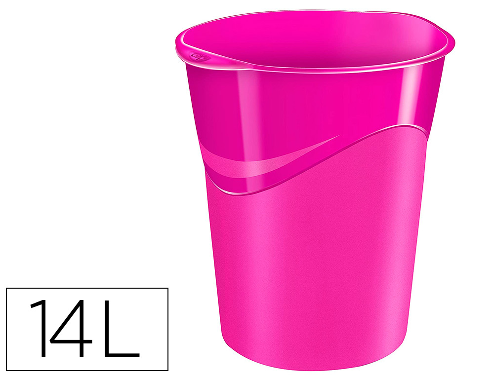 CORBEILLE PAPIER CEP PRO POLYPROPYLNE RSISTANT RECYCLABLE FORME CONIQUE CAPACIT 14L 305X290X334MM COLORIS GLOSS ROSE