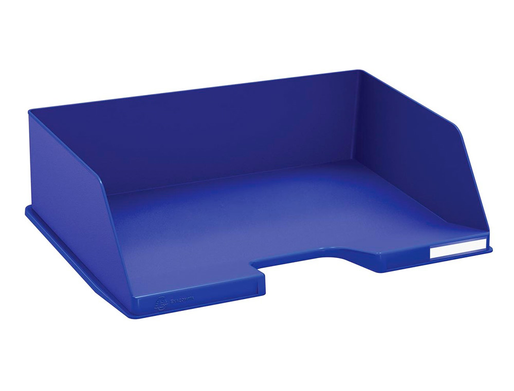 CORBEILLE COURRIER EXACOMPTA COMBO MAXI PLASTIQUE RECYCL A4+ L'ITALIENNE SUPERPOSABLE 255X365X103MM COLORIS BLEU