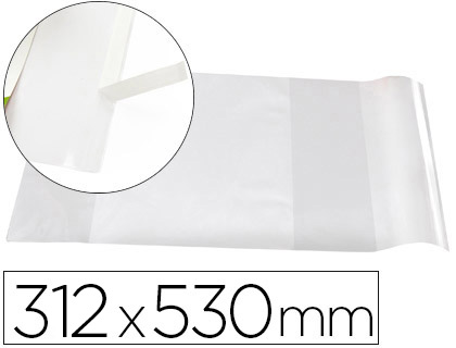 COUVRE-LIVRES LIDERPAPEL N31 PVC TRANSPARENT 13/100E 312X530MM AVEC RABAT ADHSIF ADAPTABLE