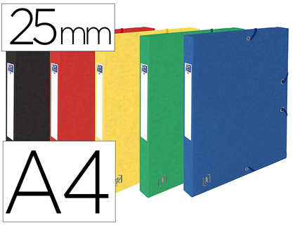 BOITE CLASSEMENT OXFORD TOP FILE+ CARTE MULTISTRAT        RESISTANTE A4 240X320MM DOS   25MM ETIQUETTE COLORIS