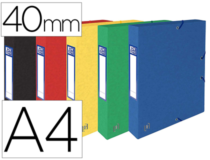 BOITE CLASSEMENT OXFORD TOP FILE+ CARTE MULTISTRAT        RESISTANTE A4 240X320MM DOS   40MM ETIQUETTE COLORIS