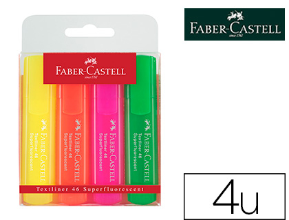SURLIGNEUR FABER-CASTELL TEXTLINER TL1546              POCHETTE DE 4 COLORIS
