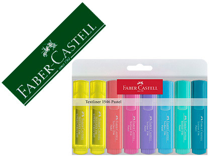 SURLIGNEUR FABER-CASTELL TEXTLINER TL1546              POCHETTE DE 8 COLORIS PASTEL