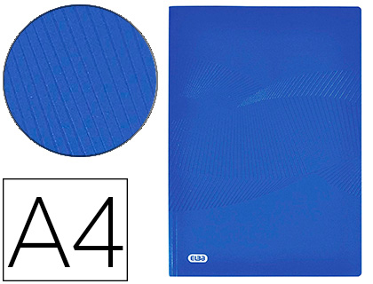 PROTEGE-DOCUMENTS ELBA OSMOSE POLYPROPYLENE OPAQUE A4 40    POCHETTES 80 VUES DECOUPE     COIN COLORIS BLEU