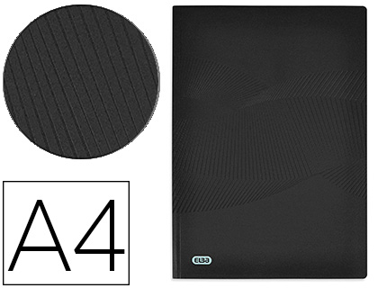 PROTEGE-DOCUMENTS ELBA OSMOSE POLYPROPYLENE OPAQUE A4 80    POCHETTES 160 VUES DECOUPE    COIN COLORIS NOIR