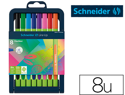 FEUTRE SCHNEIDER FINELINER LINE-UP TRAIT 0,4MM           ERGONOMIQUE CAP-OFF NE SECHE  PAS ETUI CHEVALET 8 COLORIS