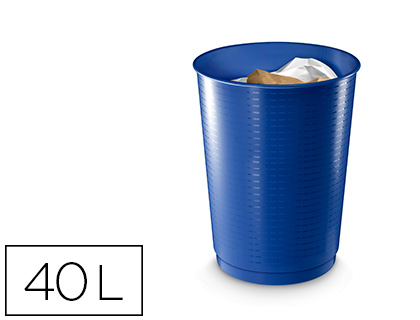CORBEILLE PAPIER CEP MAXI POLYPROPYLENE RESISTANT       ETANCHE LEGERE 380MM DIAMETRE HAUTEUR 495MM CAPACITE 40L