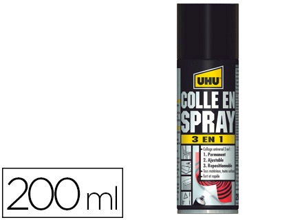 COLLE AROSOL UHU CONTACT 3 EN 1 200ML