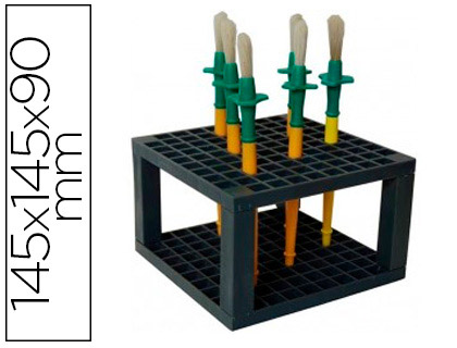 BLOC PRSENTOIR PINCEAUX FACILITE LE SCHAGE 145X145X90MM COLORIS NOIR