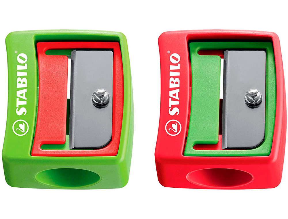 TAILLE-CRAYON STABILO POUR CRAYON WOODY 3IN1 PLASTIQUE   ADAPTE AUX MINES XXL 10MM     SECURITE ENFANT