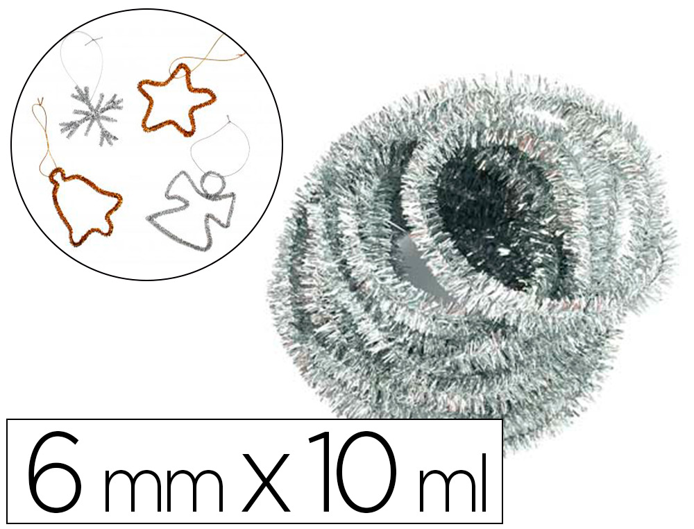 ECHEVEAU DE CHENILLE SODERTEX PAILLETEE DIAM. 6MM X 10 ML   COLORIS ARGENT