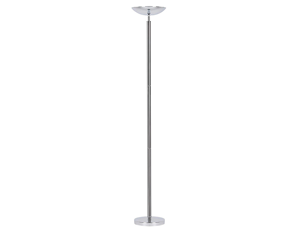 LAMPADAIRE UNILUX LED DELY FAIBLE CONSOMMATION CLASSE ENERGETIQUE A+ 3000 LUMEN HAUTEUR 183,5CM COLORIS CHROME