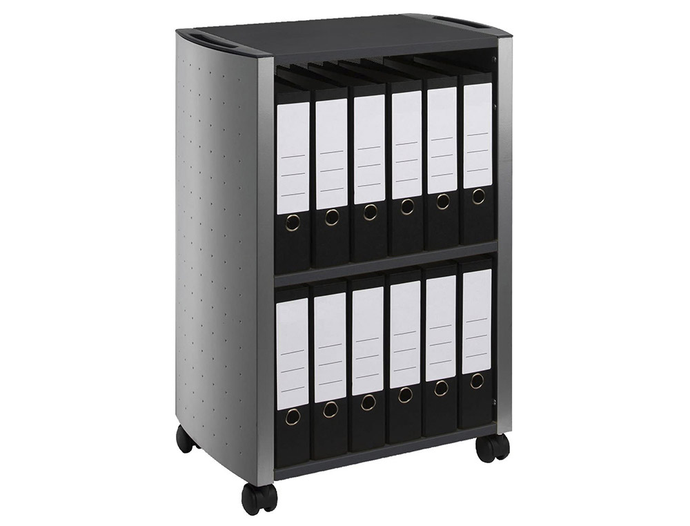 DESSERTE  ROULETTES DURABLE MULTIFONCTION DESIGN LINE ACIER BOIS 2 TABLETTES FIXES 1 RGLABLE EN HAUTEUR 82X57,5X38CM