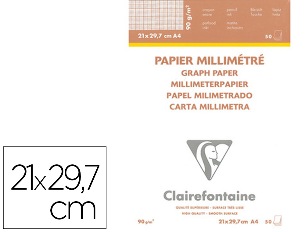 PAP.MILLI.21X29.7 90G BLOC 971