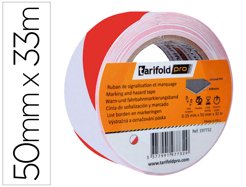 RUBAN ADH.SECU.50MMX33M ROUGE/