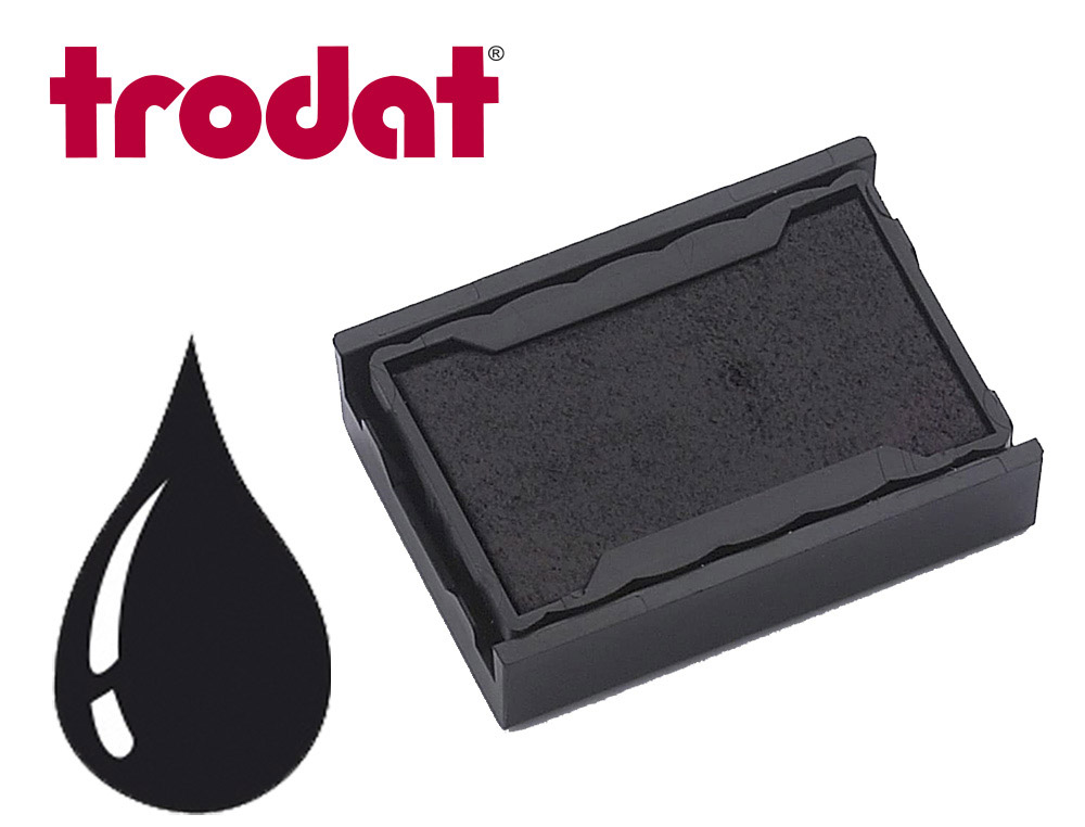 CASSETTE ENCRAGE TRODAT 6/4910 POUR TAMPON ENCREUR 4810/4910/4836/4910TA                  COLORIS NOIR BOITE 10 UNITES