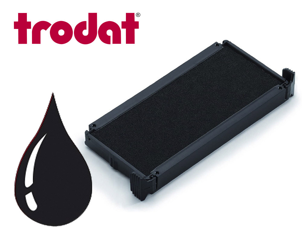 CASSETTE ENCRAGE TRODAT 6/4913A POUR TAMPON PRINTY 4913/4913T/4953 COLORIS NOIR BOITE 10 UNITES
