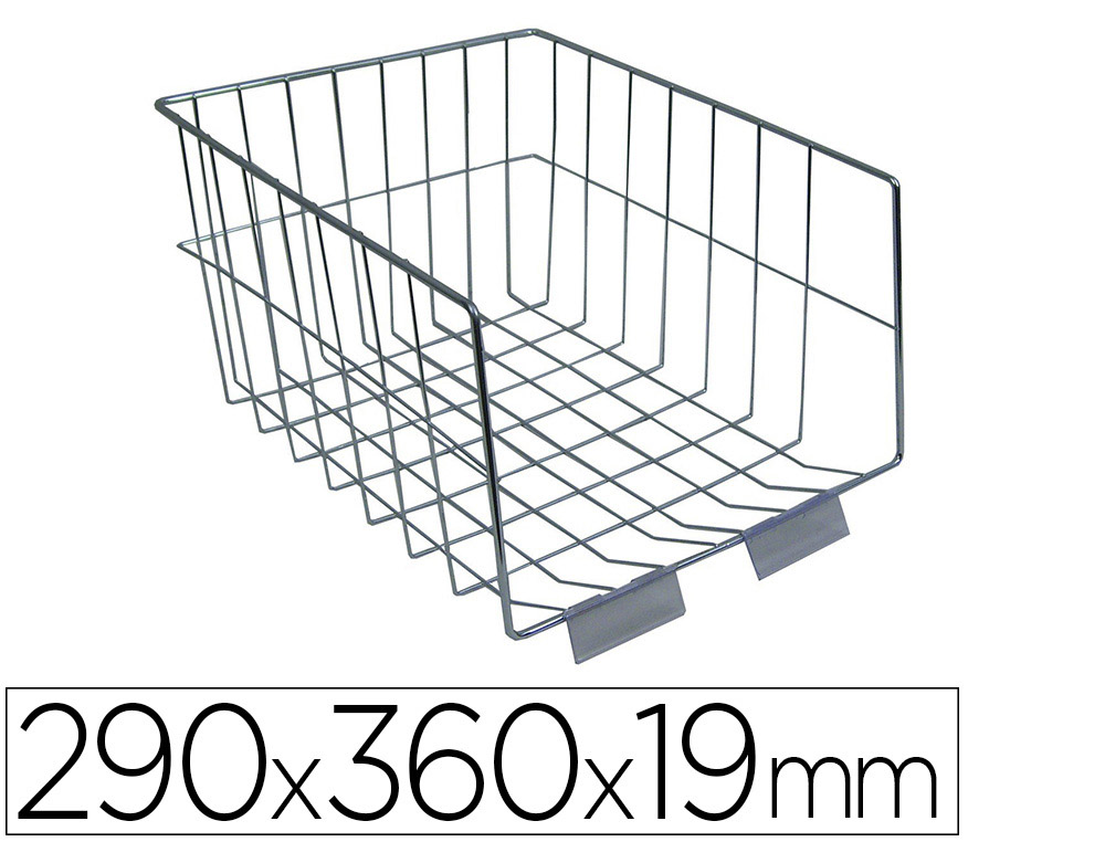 CORBEILLE COURRIER VISO CHROMEE FIL METAL PORTE ETIQUETTE 29X36X19CM