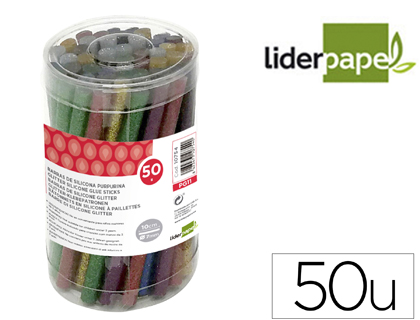 BATON DE COLLE LIDERPAPEL PAILLETE 7X100MM BOITE 50     UNITES