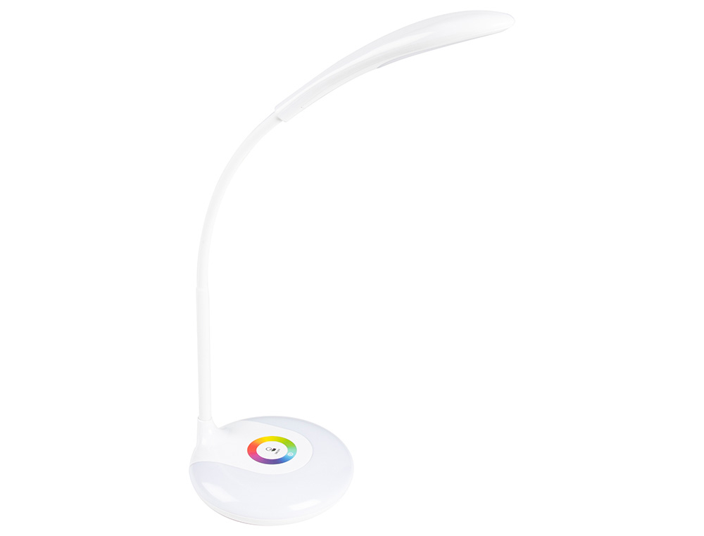 LAMPE BUREAU LIDERPAPEL ABS 16 LEDS 5W INTERUPTEUR        TACTILE LEDS DE COULEURS 3    NIVEAUX INTENSITE SANS FIL