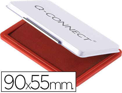 RECHARGE TAMPON Q-CONNECT CONOMIQUE N3 90X55MM COLORIS ROUGE