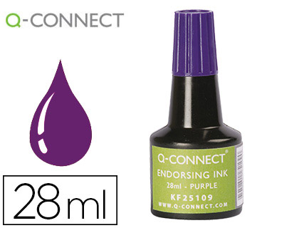 ENCRE  TAMPONS Q-CONNECT POUR FEUTRE OU MOUSSE COLORIS VIOLET FLACON 28ML