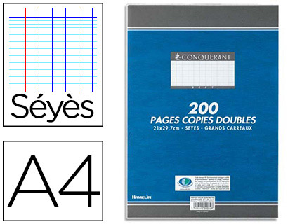 COPIE DOUBLE CONQURANT SEPT A4 210X297MM 200P 70G SYS NON PERFORES