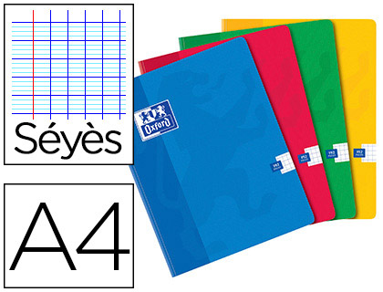 CAHIER BROCH OXFORD BROCHURE SOUPLE OPTIK PAPER COUVERTURE PELLICULE LAVABLE A4 21X29,7CM 192 PAGES 90G SYS
