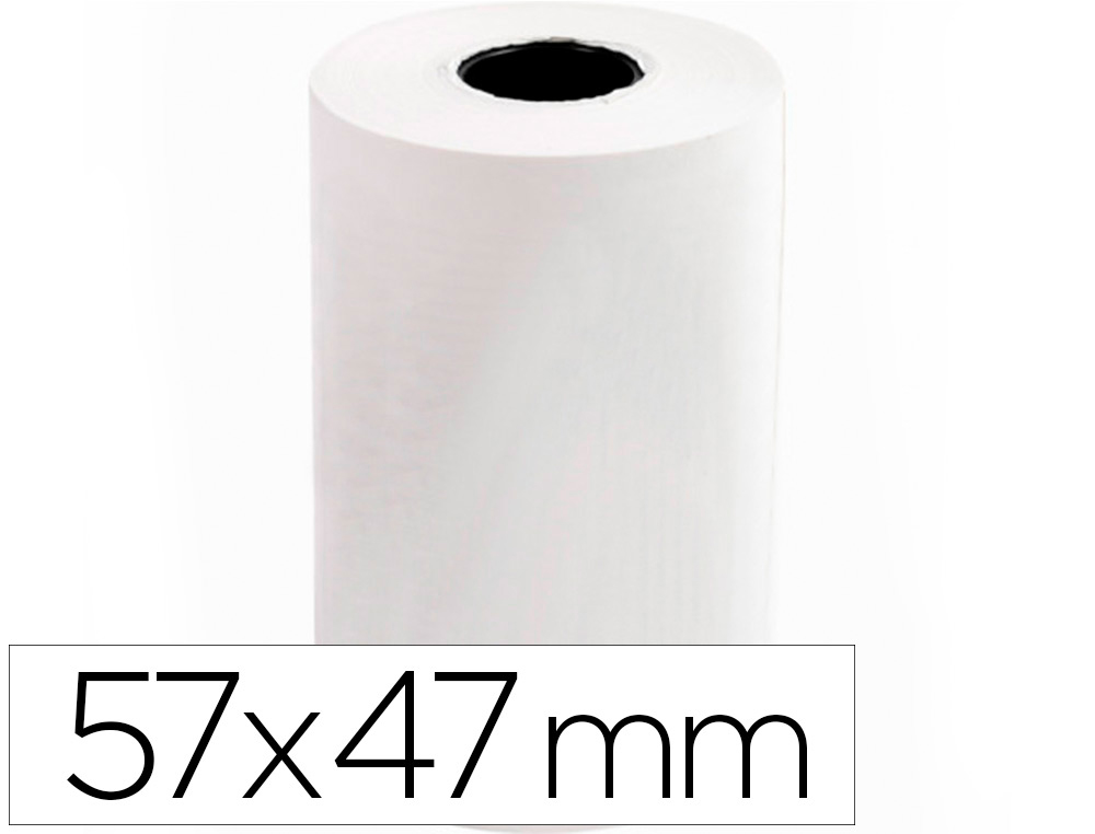 BOBINE THERMIQUE Q-CONNECT 57MM LARGEUR X 47MM DIAMETRE  55GR POUR TPE SANS BISPHENOL  A