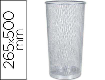PORTE-PARAPLUIES Q-CONNECT MAILLE MTALLIQUE CAPACIT 22.6L HAUTEUR 500MM DIAMTRE FOND 265MM COLORIS ARGENT