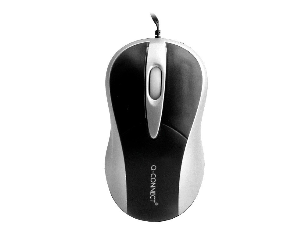 SOURIS MINI Q-CONNECT FILAIRE OPTIQUE 800DPI 3 BOUTONS MOLETTE MOUVEMENT HORIZONTAL VERTICAL USB COLORIS NOIR
