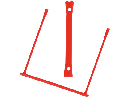 RELIEUR FASTENEUR Q-CONNECT D-CLIPS PLASTIQUE INTRIEUR MTALLIQUE PLIABLE EN TOUT SENS COLORIS ROUGE BOTE 100 UNITS