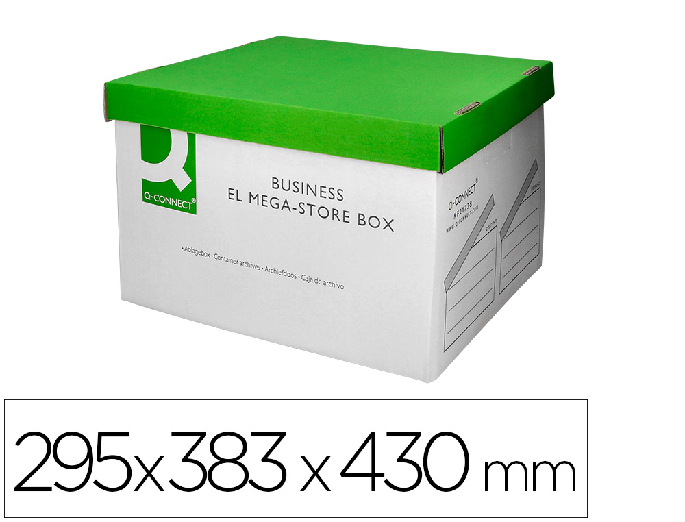 BOITE ARCHIVES LIDERPAPEL CARTON POUR 3 BOITES FORMAT   FOLIO MONTAGE AUTOMATIQUE     DIM. INTERIEUR 295X383X430MM